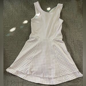 NWT SugarBee Ruffle Tennis Dress Lavender Gingham Checked Built-In Shorts Medium
